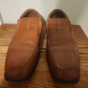 Men's Brown Leather Slip-On Shoes